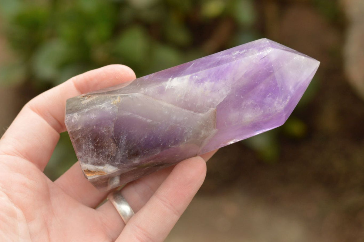 Polished Trio Of Smokey Dream Window Amethyst Points x 3 From Ankazobe, Madagascar - TopRock