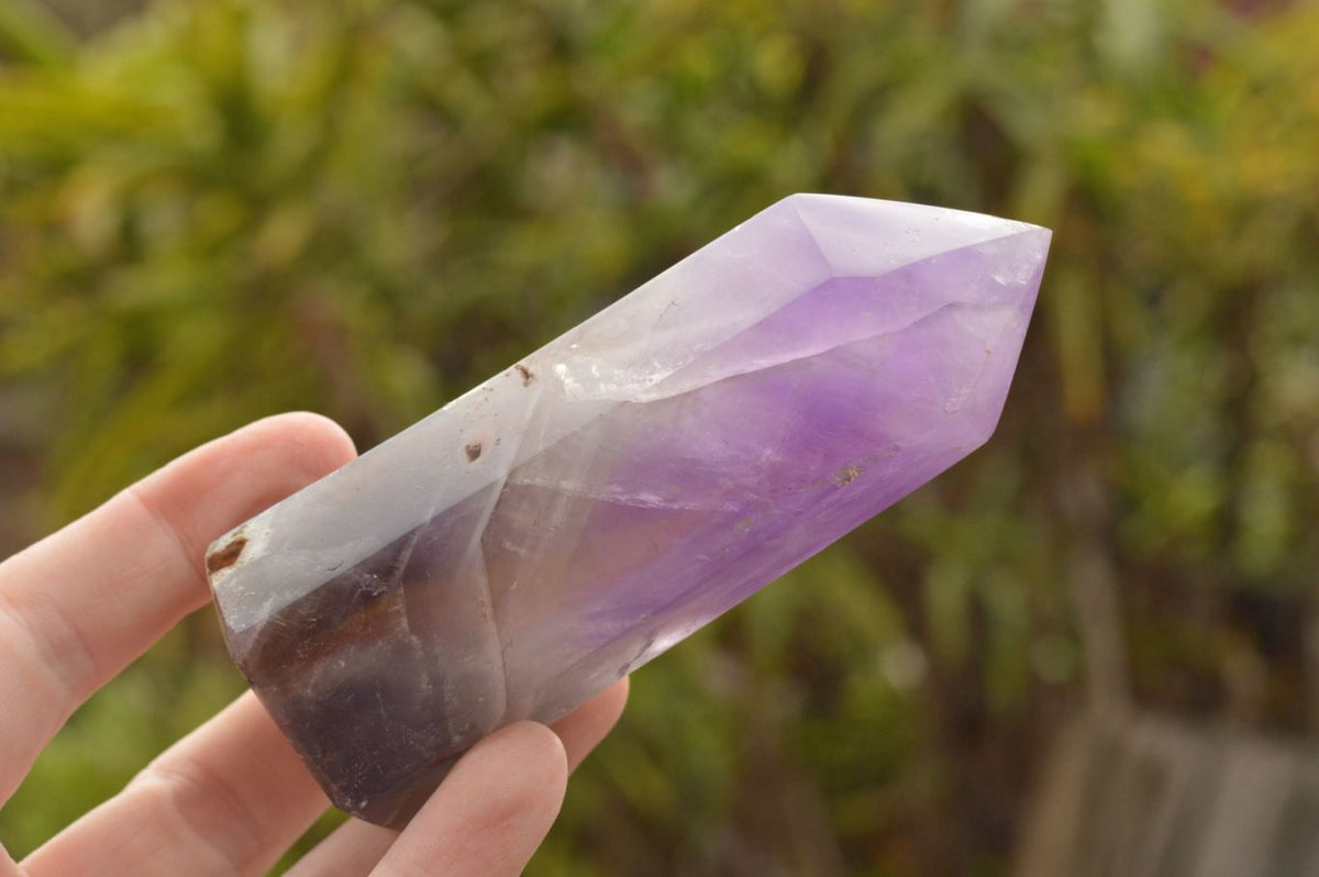 Polished Trio Of Smokey Dream Window Amethyst Points x 3 From Ankazobe, Madagascar - TopRock