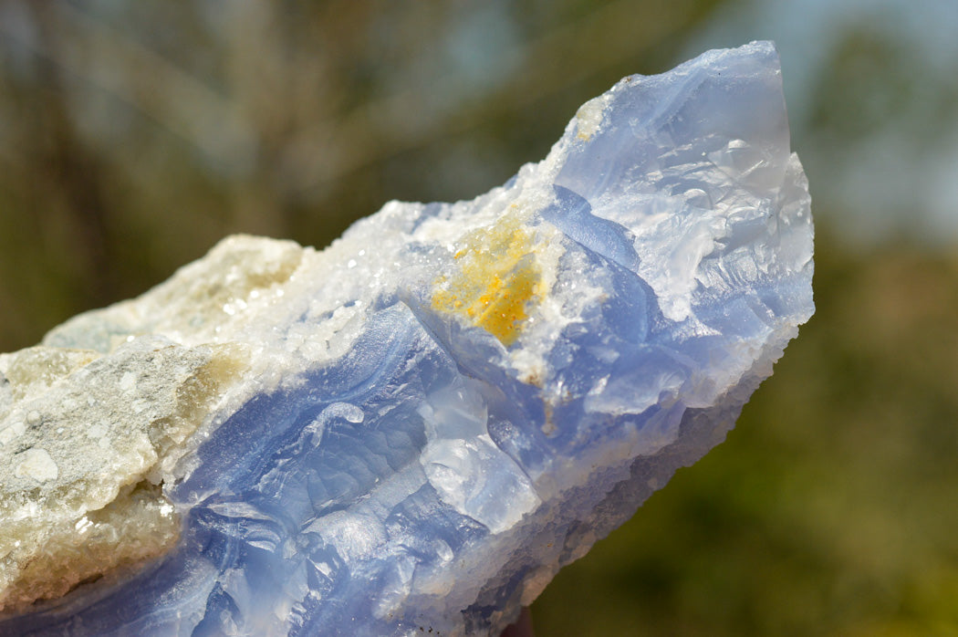 Natural Blue Lace Agate Geode Specimens x 2 From Nsanje, Malawi - TopRock