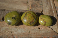 Polished Large Green Opal Palm Stones  x 12 From Antsirabe, Madagascar - Toprock Gemstones and Minerals
