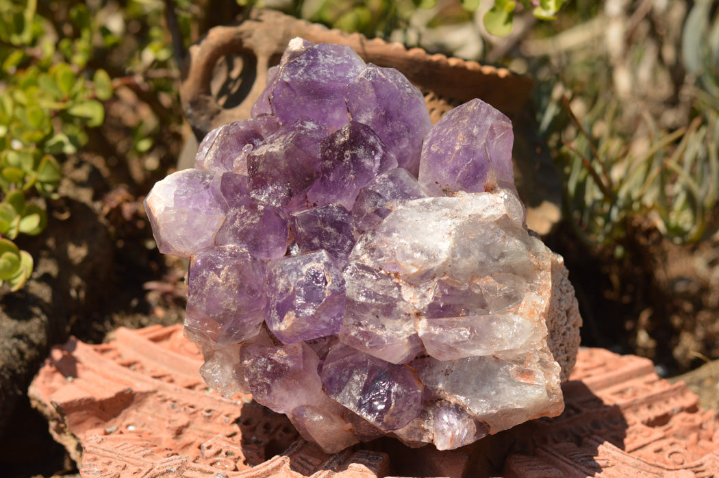 Natural Lavender / Jacaranda Amethyst Cluster x 1 From Zambia - TopRock