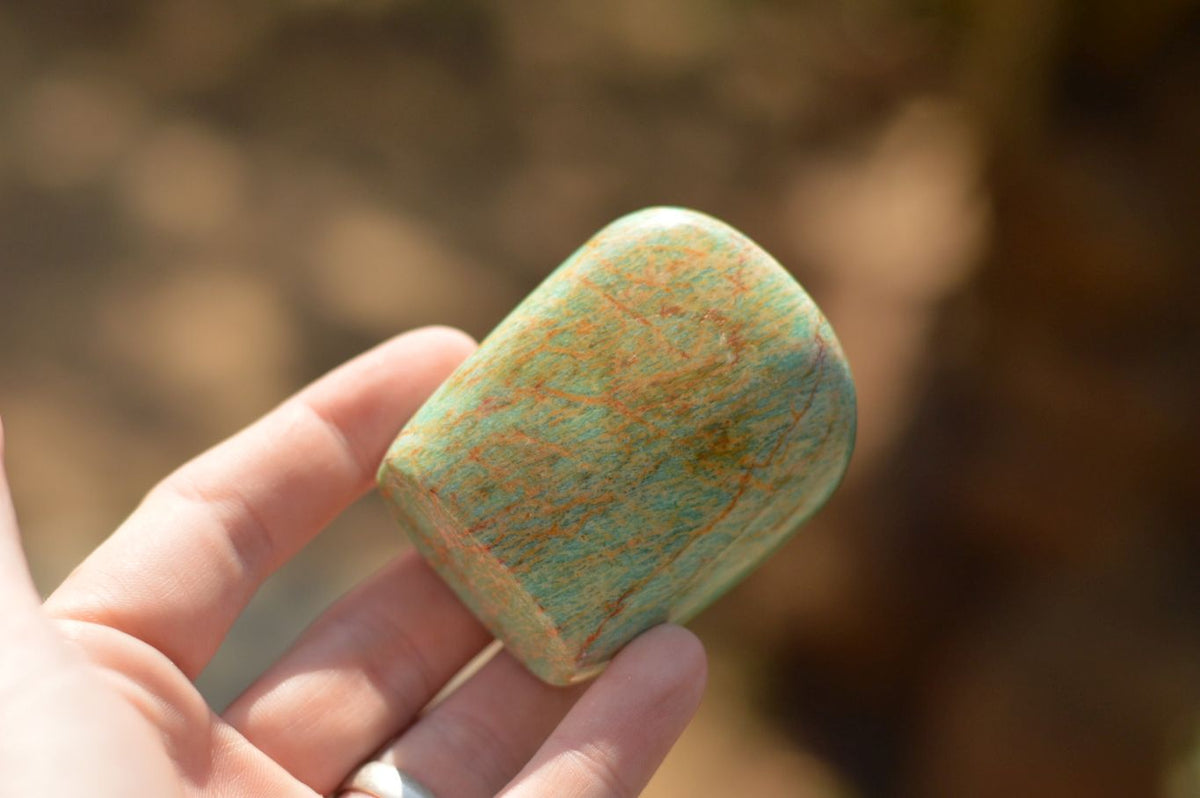 Polished Blue Kobi Amazonite Standing Free Forms x 6 From Zimbabwe - TopRock