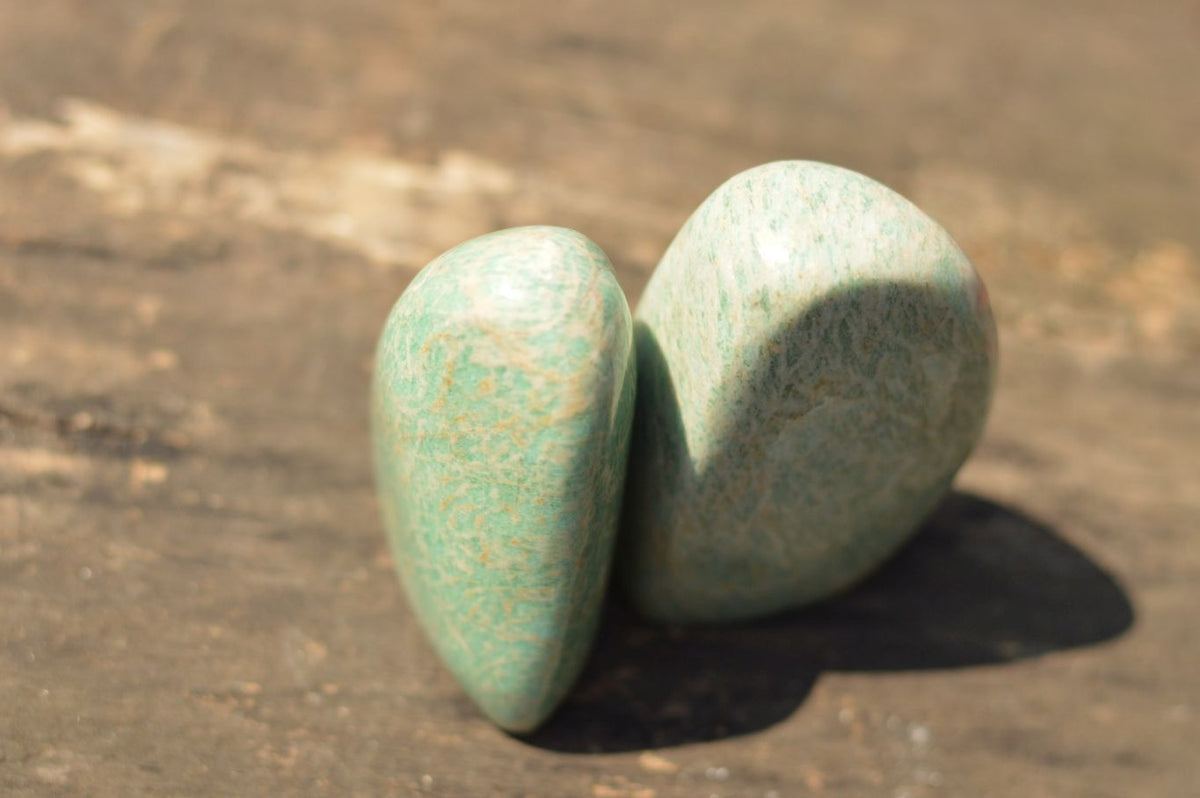 Polished Blue Kobi Amazonite Standing Free Forms x 6 From Zimbabwe - TopRock