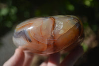 Polished Carnelian Agate Standing Free Forms  x 2 From Madagascar - Toprock Gemstones and Minerals