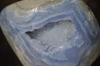 Polished Blue Lace Agate Standing Free Forms  x 2 From Nsanje, Malawi - Toprock Gemstones and Minerals