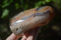 Polished Carnelian Agate Standing Free Forms  x 2 From Madagascar - Toprock Gemstones and Minerals