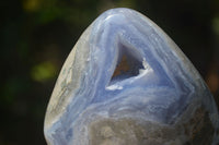 Polished Blue Lace Agate Standing Free Forms  x 2 From Nsanje, Malawi - Toprock Gemstones and Minerals