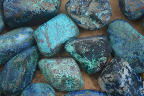 Polished Small Shattuckite Tumble Stones  x 70 From Congo - Toprock Gemstones and Minerals 