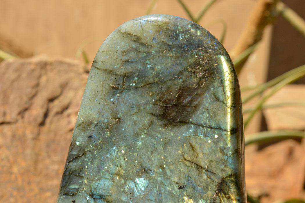 Polished Extra Large Labradorite Standing Free Form x 1 From Tulear, Madagascar - TopRock