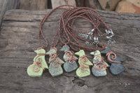 Polished Copper Wire Wrapped Ancient Eagle Pendants  x 6 From Southern Africa - Toprock Gemstones and Minerals