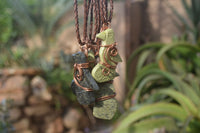 Polished Copper Wire Wrapped Ancient Eagle Pendants  x 6 From Southern Africa - Toprock Gemstones and Minerals