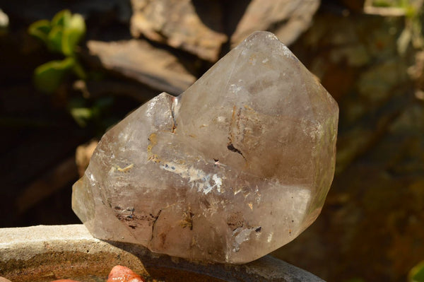 Polished Twin Smokey Window Quartz Crystal With Lepidocrocite  x 1 From Ankazobe, Madagascar - TopRock