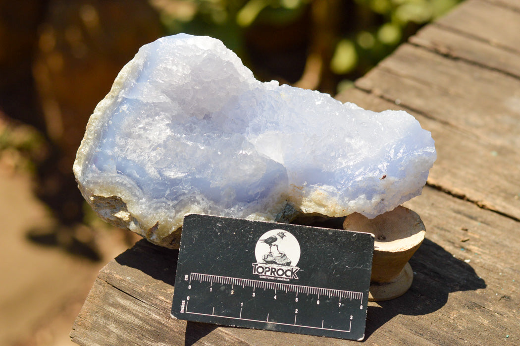 Natural Blue Lace Agate Geode Specimens x 3 From Nsanje, Malawi - TopRock