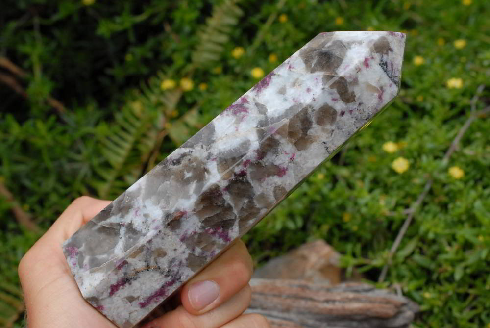 Polished Pink Rubellite Tourmaline In Matrix Crystal Points x 2 From Ambatondrazaka, Madagascar - TopRock