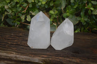 Polished Large Clear Quartz Points x 2 From Madagascar - Toprock Gemstones and Minerals