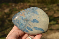 Polished Light Blue Spotted Spinel Quartz Standing Free Forms  x 2 From Madagascar - TopRock