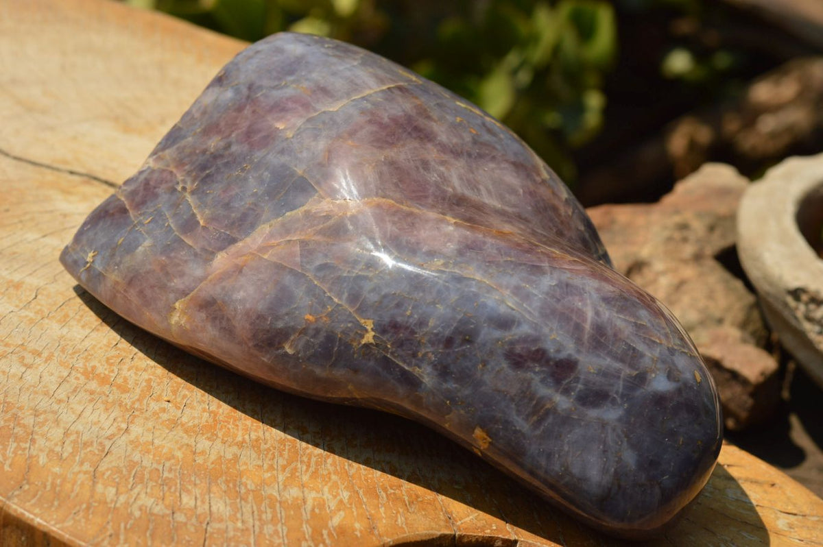 Polished NEW Large Violet "Sugi" Rose Quartz Standing Free Form x 1 From Madagascar - TopRock