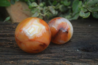 Polished Vibrant Carnelian Agate Spheres  x 5 From Madagascar - Toprock Gemstones and Minerals