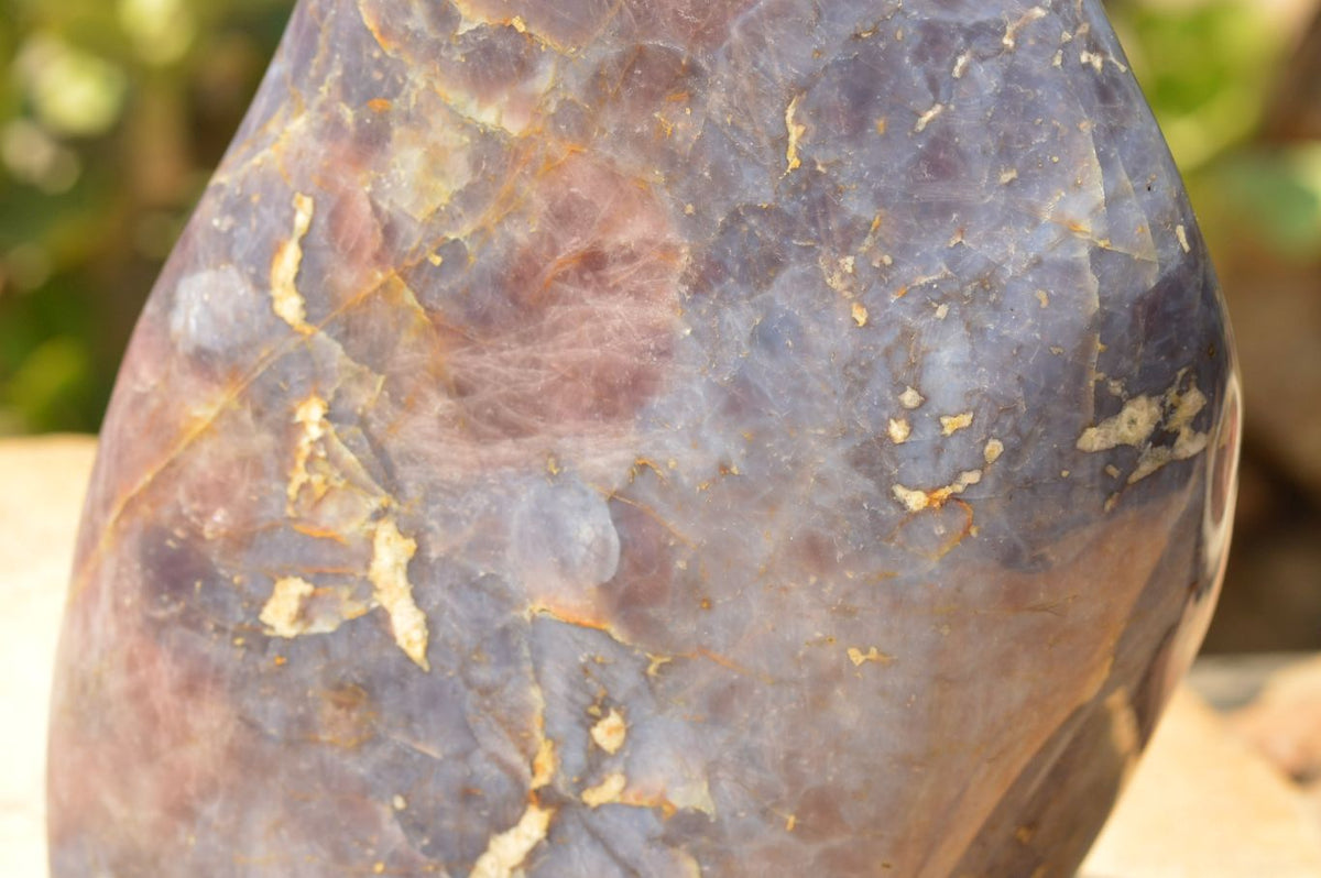 Polished NEW Large Violet "Sugi" Rose Quartz Standing Free Form x 1 From Madagascar - TopRock