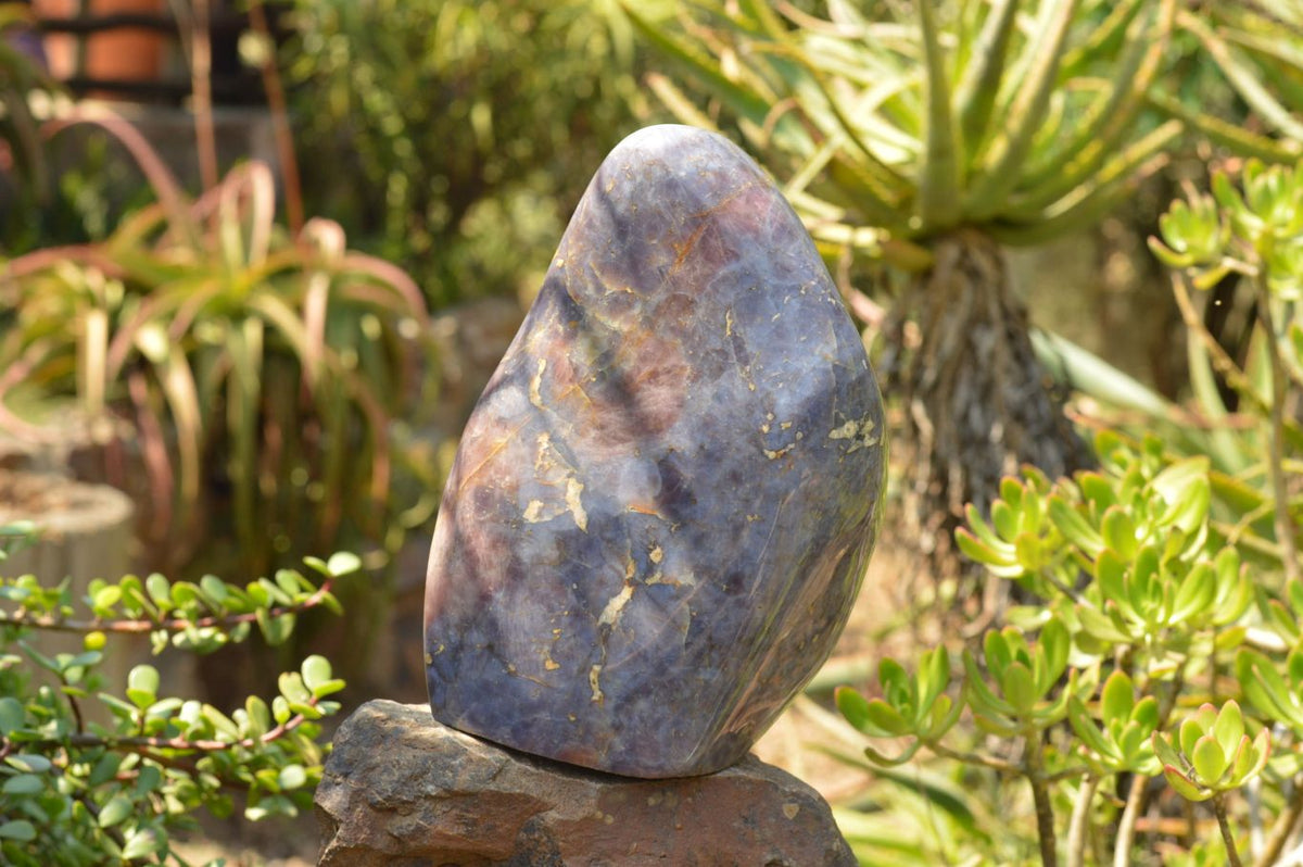 Polished NEW Large Violet "Sugi" Rose Quartz Standing Free Form x 1 From Madagascar - TopRock