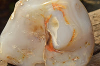 Polished Banded Agate Geode Standing Free Form  x 1 From Madagascar - TopRock