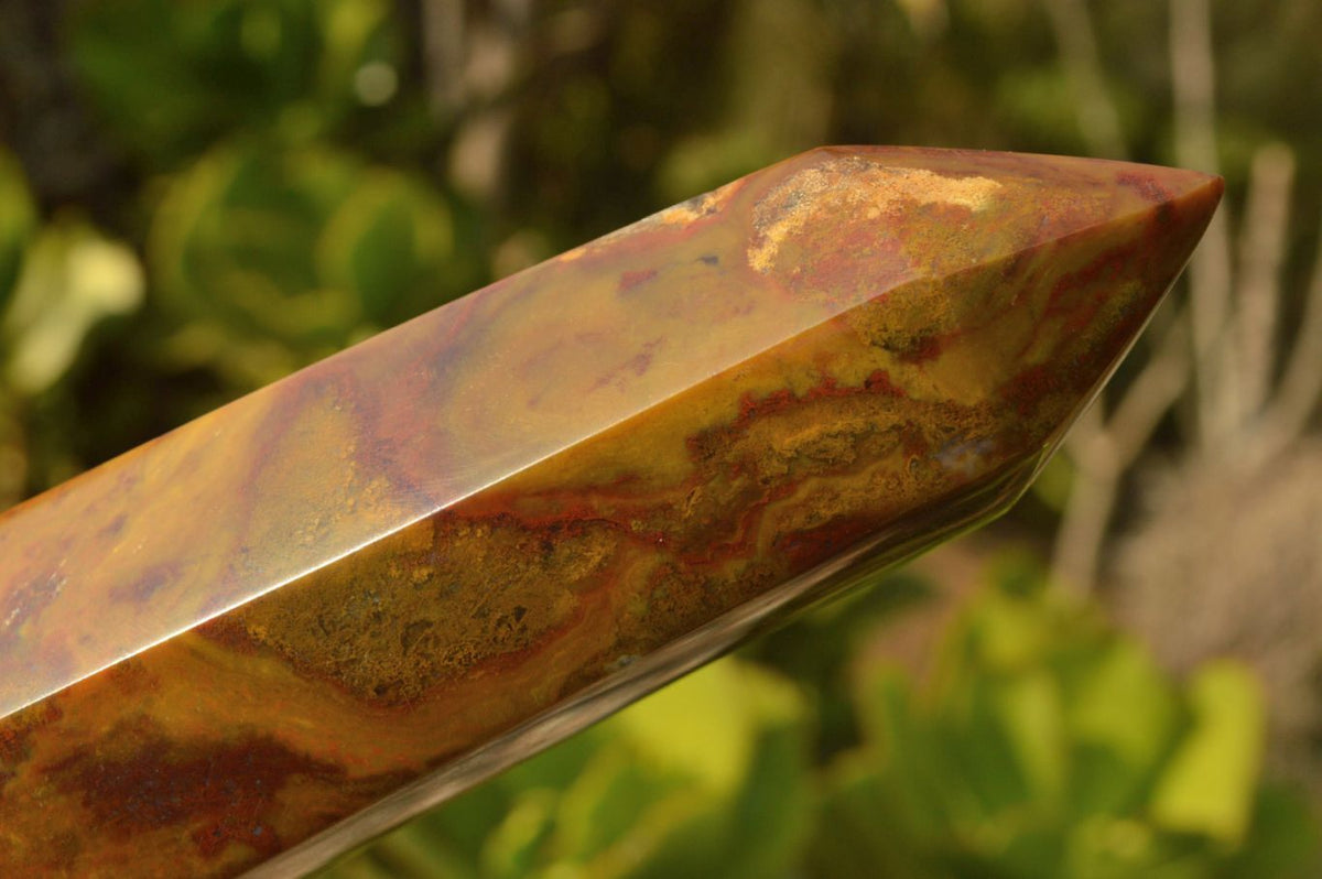 Polished Yellow - Brown Ocean Jasper Towers x 3 From Madagascar - TopRock