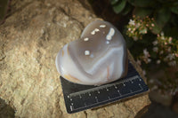 Polished Agate Gemstone Hearts x 4 From Madagascar - Toprock Gemstones and Minerals