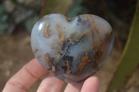 Polished Agate Gemstone Hearts x 4 From Madagascar - Toprock Gemstones and Minerals