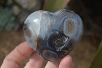 Polished Agate Gemstone Hearts x 4 From Madagascar - Toprock Gemstones and Minerals