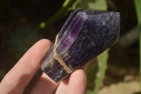 Polished Chevron Amethyst Points x 6 From Zambia - Toprock Gemstones and Minerals