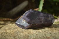 Polished Chevron Amethyst Points x 6 From Zambia - Toprock Gemstones and Minerals