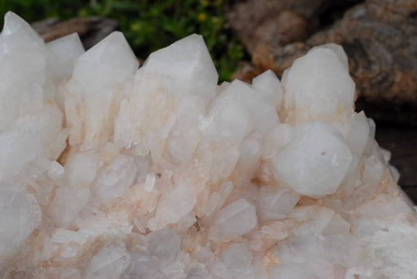 Natural Castle Quartz Self Healed Cluster With White Phantoms x 1 From Madagascar - TopRock