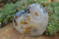 Polished Agate Gemstone Hearts x 4 From Madagascar - Toprock Gemstones and Minerals