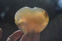 Polished Agate Gemstone Hearts x 4 From Madagascar - Toprock Gemstones and Minerals