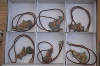 Polished  Copper Wire Wrapped Leopard Stone Eagle Pendants  x 6 From Zimbabwe - Toprock Gemstones and Minerals