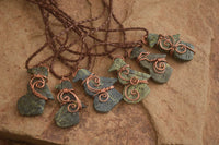 Polished  Copper Wire Wrapped Leopard Stone Eagle Pendants  x 6 From Zimbabwe - Toprock Gemstones and Minerals