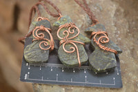 Polished  Copper Wire Wrapped Leopard Stone Eagle Pendants  x 6 From Zimbabwe - Toprock Gemstones and Minerals