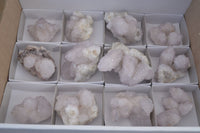 Natural Pale Lilac Spirit Quartz Clusters x 12 From Boekenhouthoek, South Africa - Toprock Gemstones and Minerals