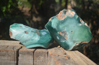 Polished Green Mtorolite / Chrome Chrysoprase Plates  x 3 From Zimbabwe - Toprock Gemstones and Minerals