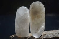 Polished Rock Crystal Quartz Standing Free Forms  x 4 From Madagascar - Toprock Gemstones and Minerals