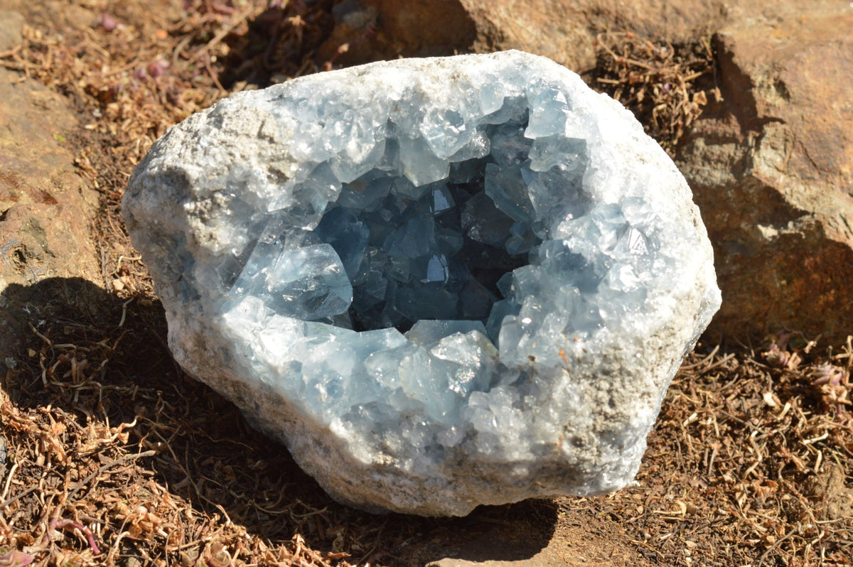 Natural Blue Celestite Geode Specimen x 1 From Sakoany, Madagascar - TopRock