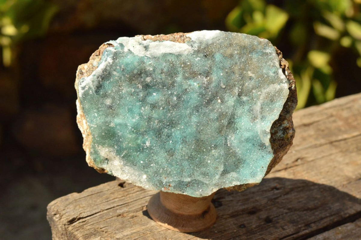 Natural Drusy Chrysocolla Dolomite Specimens x 2 From Likasi, Congo - TopRock