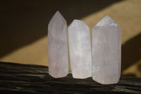 Polished Pink Rose Quartz Points x 6 From Ambatondrazaka, Madagascar - Toprock Gemstones and Minerals