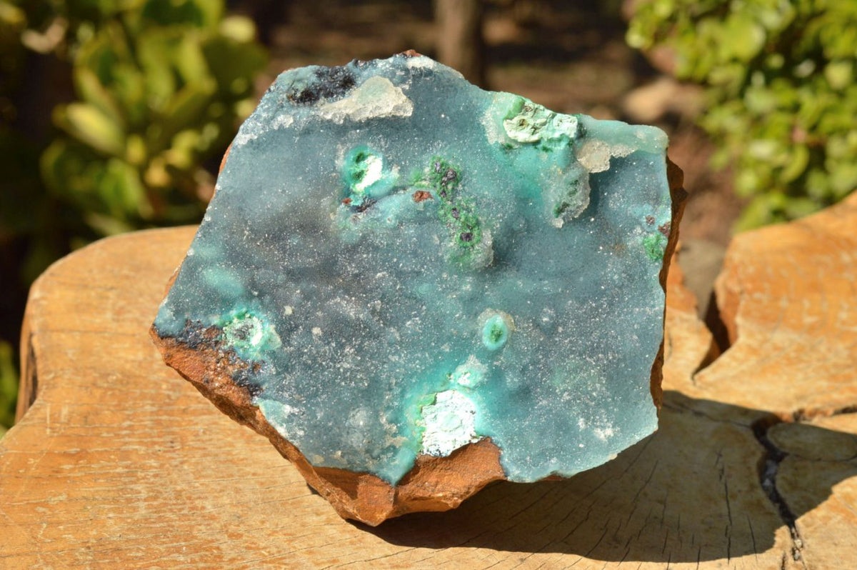 Natural Drusy Chrysocolla Dolomite Specimens x 2 From Likasi, Congo - TopRock