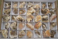 Natural Small Golden Lemonite / Limonite  Quartz Clusters  x 35 From Zambia - Toprock Gemstones and Minerals