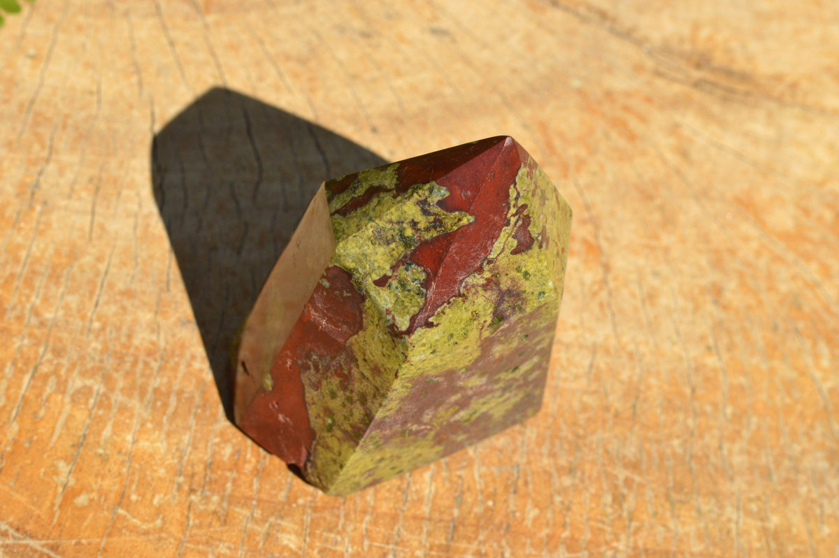 Polished Bastite (Epidote & Piedmontite) Dragon Blood Stone Points x 3 From Tshipise, South Africa - TopRock