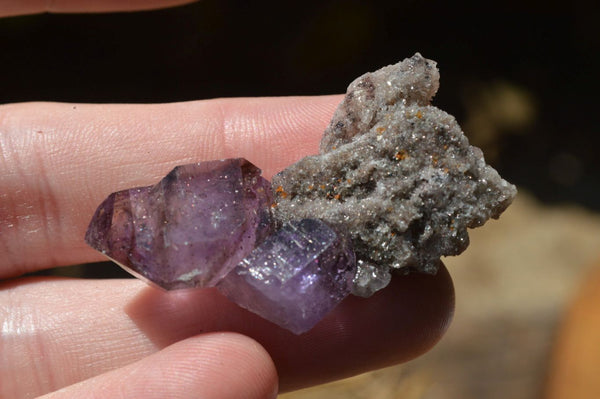 Natural Small Amethyst Single Crystals x 20 From Chiredzi, Zimbabwe - TopRock