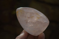 Polished Gemmy Rose Quartz Standing Free Forms x 6 From Ambatondrazaka, Madagascar - Toprock Gemstones and Minerals