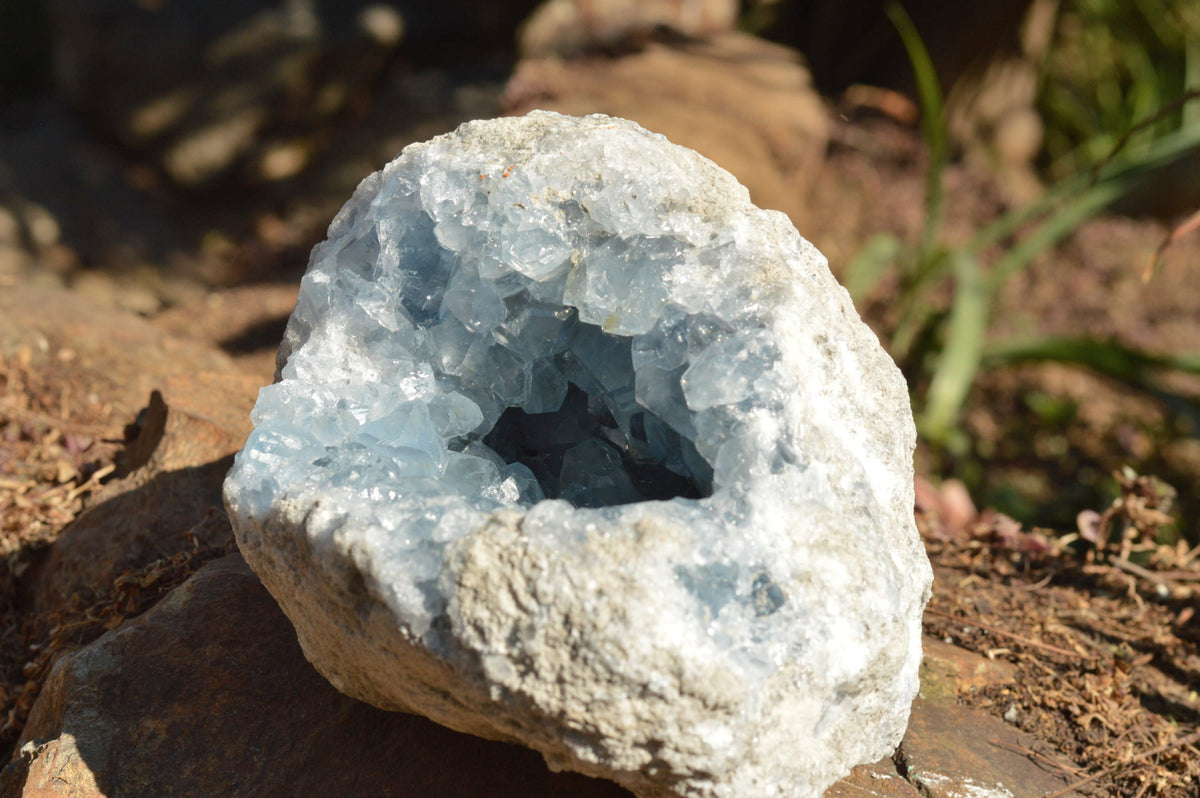 Natural Blue Celestite Geode Specimen x 1 From Sakoany, Madagascar - TopRock