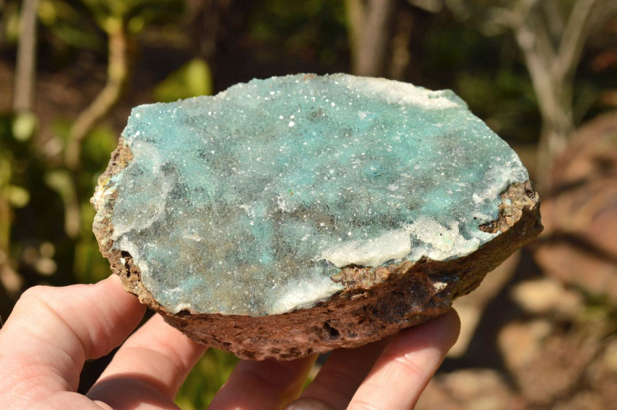 Natural Drusy Chrysocolla Dolomite Specimens x 2 From Likasi, Congo - TopRock